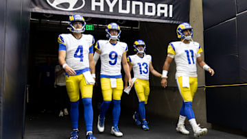 Los Angeles Rams Stetson Bennett, Dresser Winn, Matthew Stafford, Jimmy Garoppolo