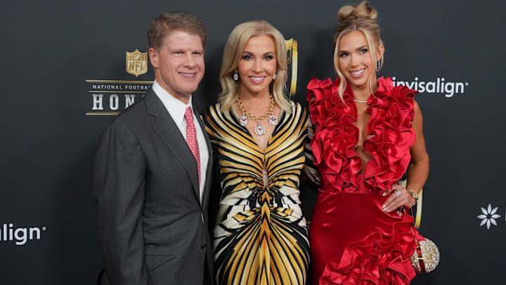 Kansas City Chiefs owner Clark Hunt (with his wife Tavia, and daughter Gracie Hunt on the red carpet before the NFL Honors.