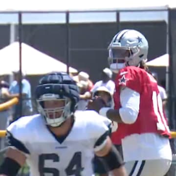 Dallas Cowboys quarterback Joe Milton showed off his incredible arm strength during training camp.