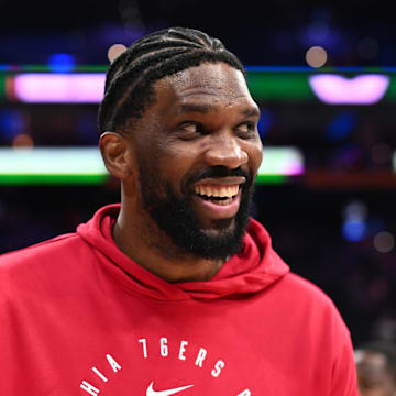 76ers center Joel Embiid seems to be making real progress recovering from offseason knee surgery.