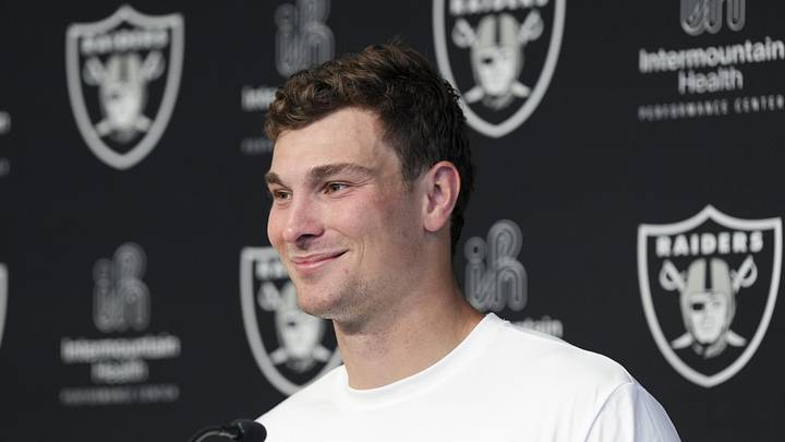 Las Vegas Raiders quarterback Fernando Mendoza took part in the 2026 NFLPA Rookie Premiere photo shoot. Las Vegas Raiders quarterback Fernando Mendoza took part in the 2026 NFLPA Rookie Premiere photo shoot.
