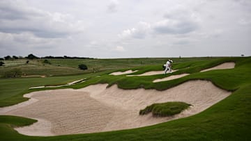 The front bunkering on the 15th hole at PGA Frisco's Fields Ranch - East Course.