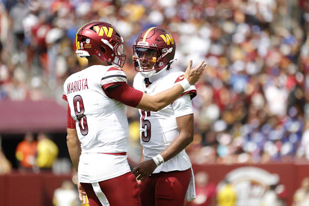 Jayden Daniels and Marcus Mariota