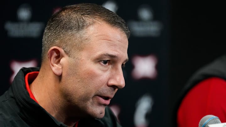 New University of Cincinnati football defensive coordinator Tyson Veidt speaks during a press conference at Fifth Third Arena in Cincinnati on Monday, Jan. 29, 2024. Veidt comes to UC from Iowa State. New University of Cincinnati football defensive coordinator Tyson Veidt speaks during a press conference at Fifth Third Arena in Cincinnati on Monday, Jan. 29, 2024. Veidt comes to UC from Iowa State.