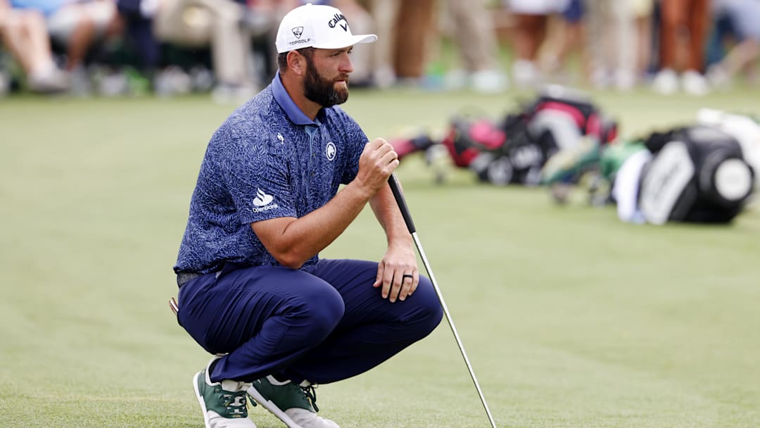 Rahm shot 75-71 to make the cut at the Masters.
