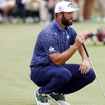 Rahm shot 75-71 to make the cut at the Masters.