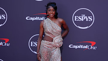 Flau’Jae Johnson on the red carpet before the ESPYS at The Dolby Theatre. 