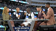 Mar 20, 2025; Inglewood, California, USA; Panama forward Cecilio Waterman (18) talks with Thierry Henry after he gave him his autographed jersey following their win over the United States of America in a Concacaf Nations League semifinal match at SoFi Stadium. Mandatory Credit: Jayne Kamin-Oncea-Imagn Images