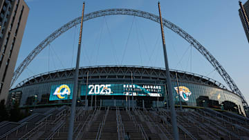 Oct 11, 2025; London, United Kingdom; A general  overall view of Wembley Stadium, the site of the 2025 NFL London Game between the Los Angeles Rams and the Jacksonville Jaguars. Mandatory Credit: Kirby Lee-Imagn Images