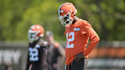Cleveland Browns quarterback Shedeur Sanders during rookie minicamp.