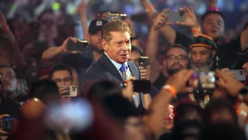 WWE owner Vince McMahon enters the arena during WrestleMania 