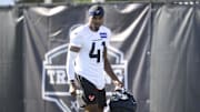 Jul 23, 2025; Houston, TX, USA;  Houston Texans cornerback Damon Arnette (41) during training camp at Houston Methodist Training Center. Mandatory Credit: Troy Taormina-Imagn Images
