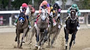 Ted Noffey (middle) was a dominant winner of the Grade 1 Hopeful at Saratoga.