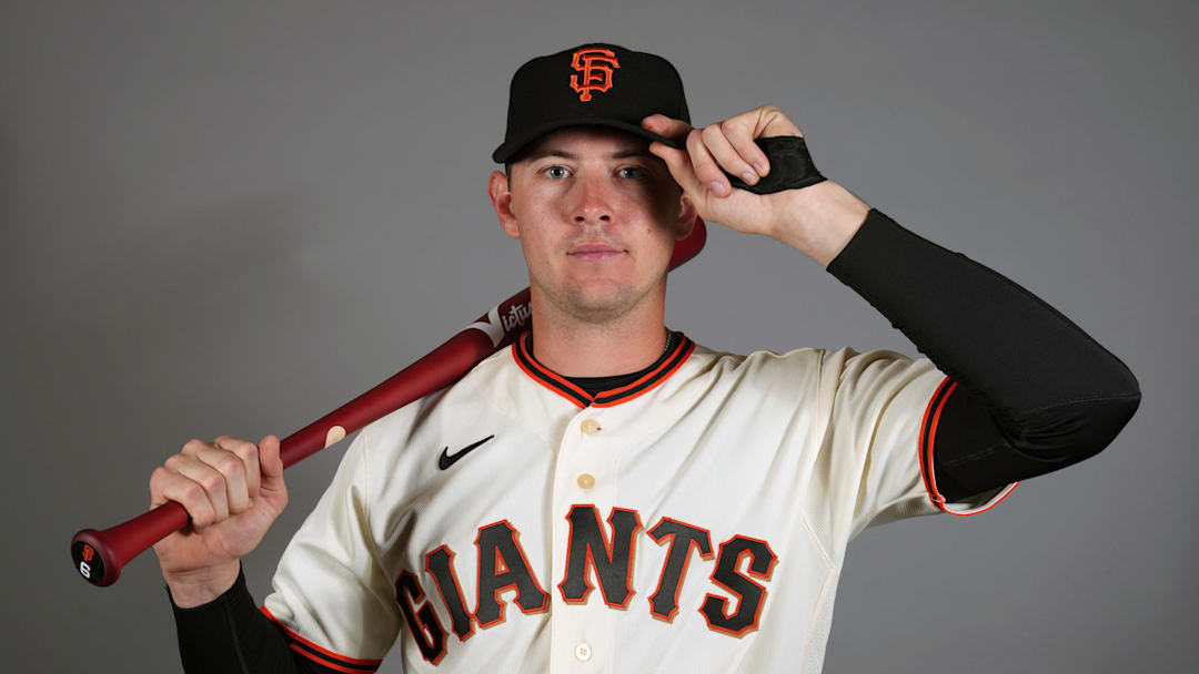 Feb 19, 2026; Scottsdale, AZ, USA; San Francisco Giants catcher Daniel Susac (6) poses during Photo Day at Scottsdale Stadium. Mandatory Credit: Rick Scuteri-Imagn Images Feb 19, 2026; Scottsdale, AZ, USA; San Francisco Giants catcher Daniel Susac (6) poses during Photo Day at Scottsdale Stadium. Mandatory Credit: Rick Scuteri-Imagn Images