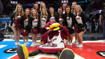 South Carolina Gamecocks mascot Cocky and the Carolina Girls