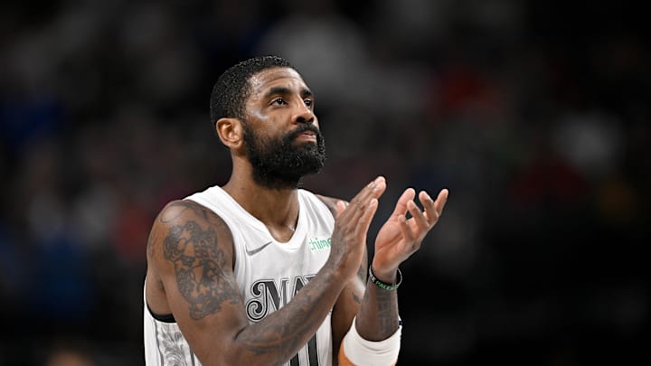 Kyrie Irving during the Mavericks' 116–105 on Feb. 8, 2025. Kyrie Irving during the Mavericks' 116–105 on Feb. 8, 2025.