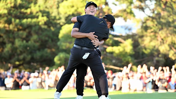 Si Woo Kim and Byeong-Hun An capped off a massive reversal of fortune Friday at the Presidents Cup.