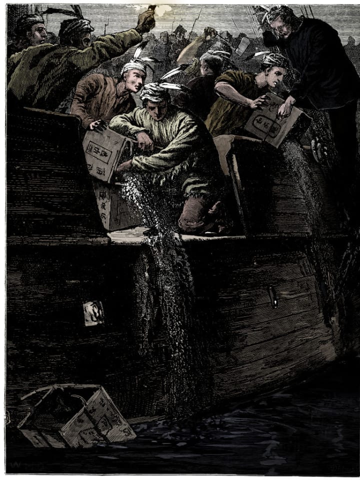 illustration of the Boston Tea Party