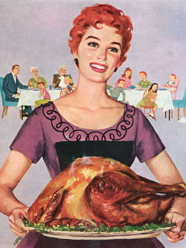 Woman With Thanksgiving Turkey