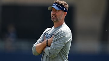 Dallas Cowboys head coach Brian Schottenheimer during training camp at the River Ridge Fields.