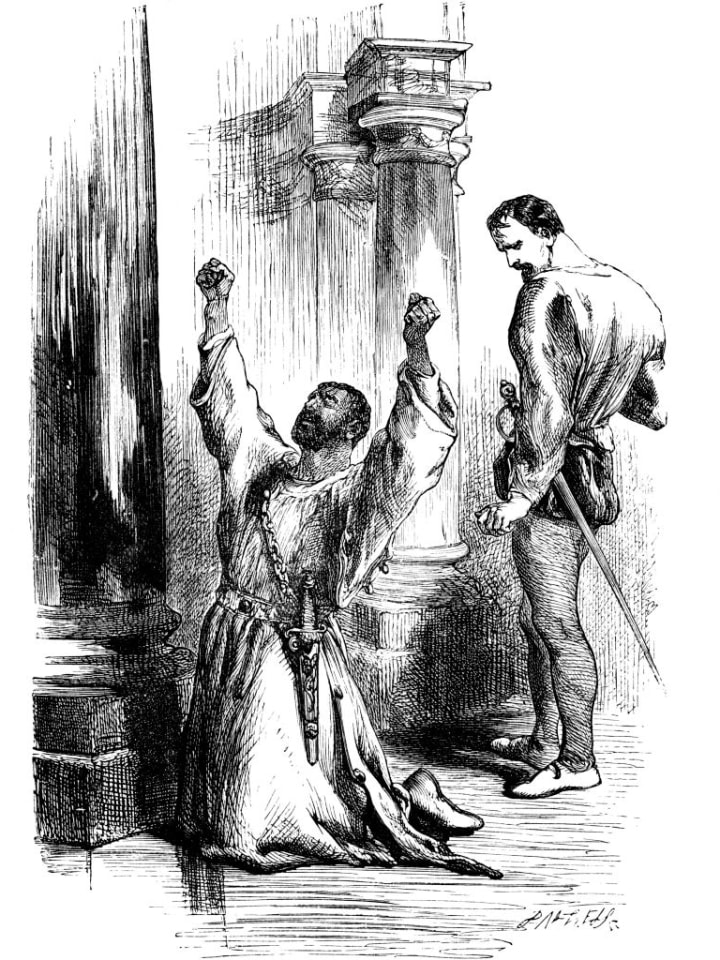 Scene from Shakespeare's Othello, 19th century.