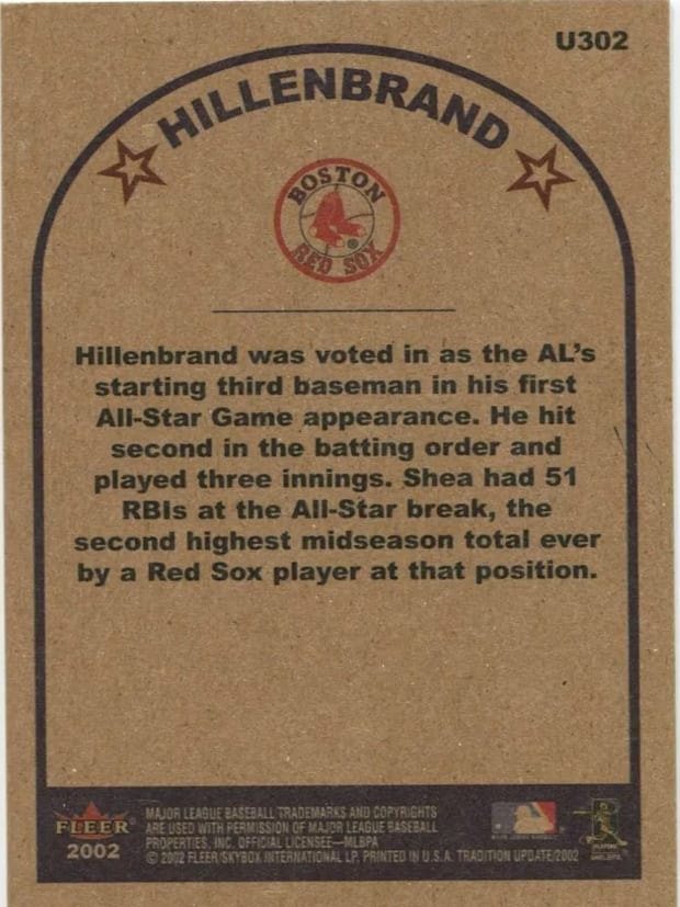 2002 Fleer Tradition Shea Hillenbrand 