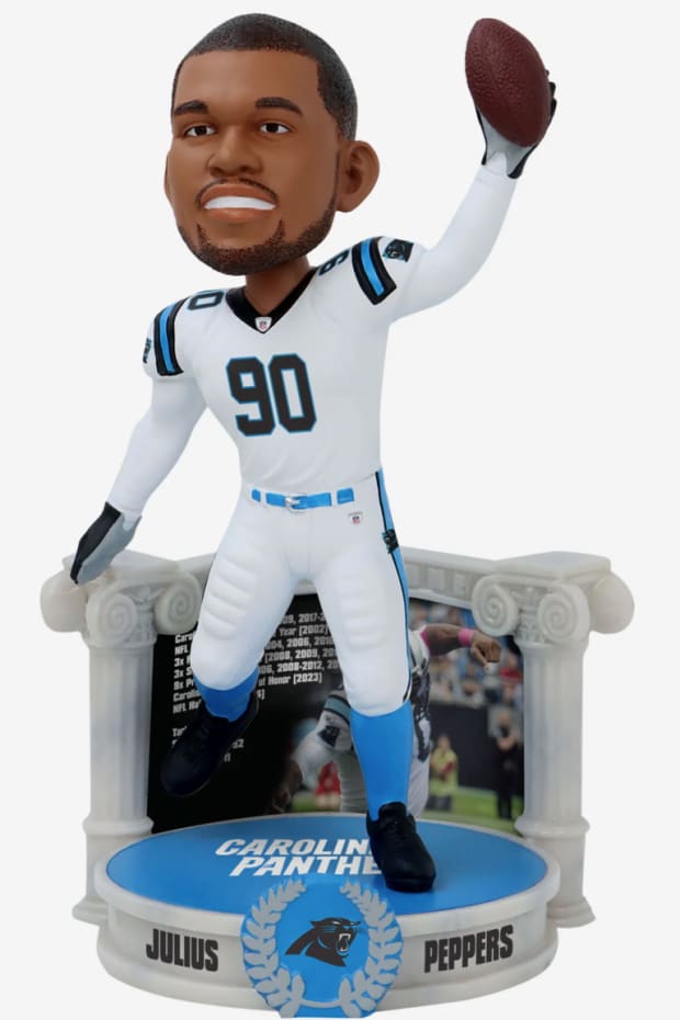 Julius Peppers Carolina Panthers Career Retrospective Bobblehead, $90