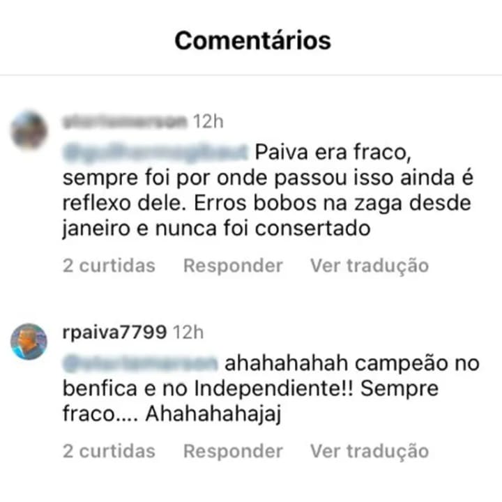 Renato Paiva responde comentário sobre ele em publicação do Bahia nas redes sociais
