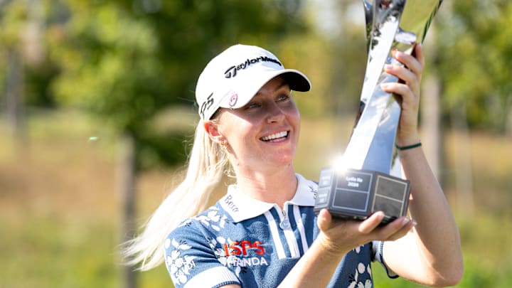 Charley Hull won the Kroger Queen City Championship in Cincinnati for her first win since 2022. Charley Hull won the Kroger Queen City Championship in Cincinnati for her first win since 2022.