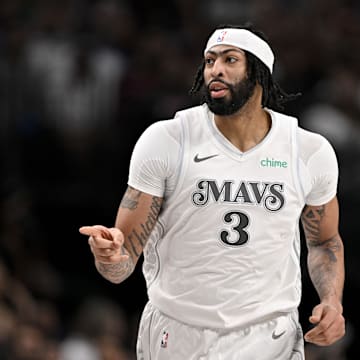 Feb 8, 2025; Dallas, Texas, USA; Dallas Mavericks forward Anthony Davis (3) during the game between the Dallas Mavericks and the Houston Rockets at the American Airlines Center. Mandatory Credit: Jerome Miron-Imagn Images
