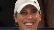 Keys reacts after winning the Australian Open. 