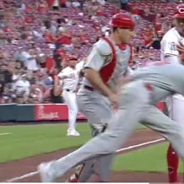 Pure chaos during the Reds-Philllies game on Wednesday night.