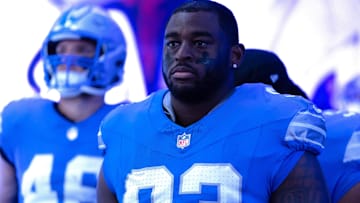 Nov 17, 2024; Detroit, Michigan, USA; Detroit Lions defensive end Josh Paschal (93) makes his way down the tunnel before the start of the game against the Jacksonville Jaguars during the first half at Ford Field.