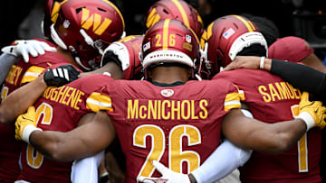 Washington Commanders running back Jeremy McNichols