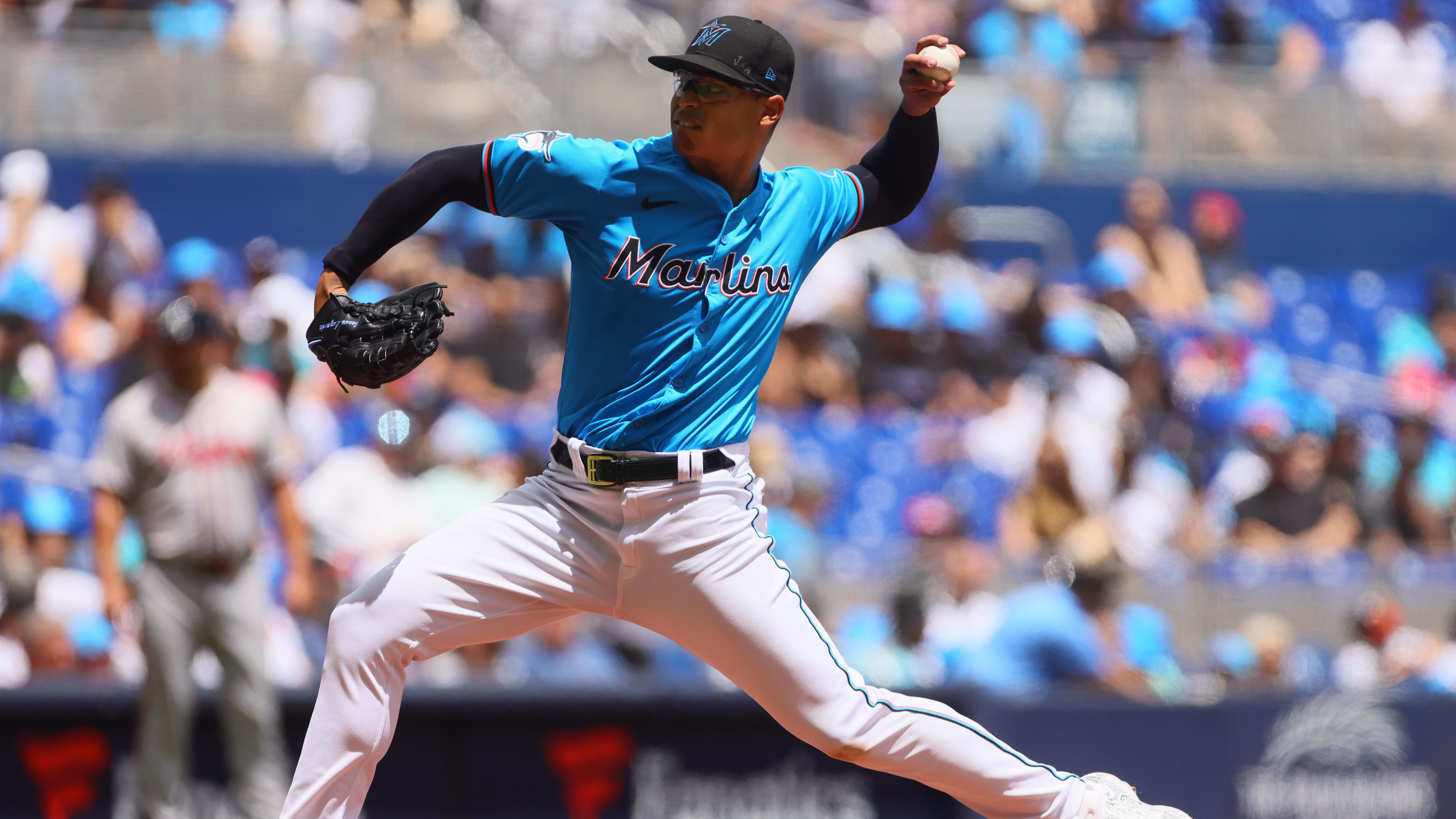 Miami Marlins starting pitcher Jesus Luzardo