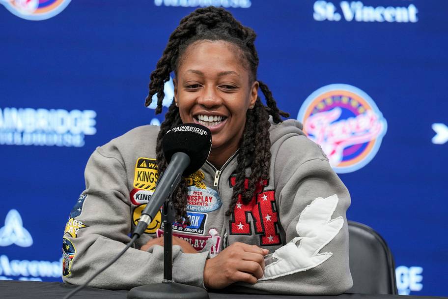 Kelsey Mitchell speaks during the 2026 exit interviews