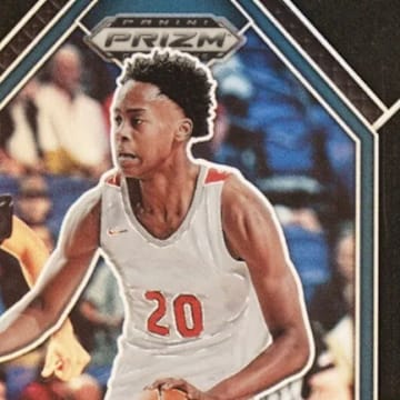 Tre Johnson's black 1/1 autograph from Panini's 2023 Prizm Draft Picks release sold for $3,250 on eBay in December. The Texas guard is one of the top prospects for the 2025 NBA Draft involved in March Madness.