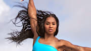Jordan Chiles shot at The Boca Raton by Ben Horton. Swimsuit by Tinye
