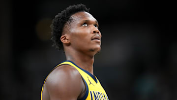 Indiana Pacers wing Bennedict Mathurin (00) during a game against the Orlando Magic.
