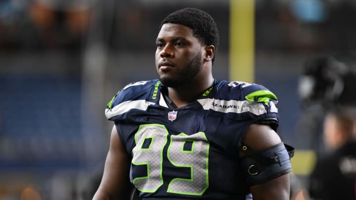 Aug 10, 2023; Seattle, Washington, USA; Seattle Seahawks defensive tackle Robert Cooper (99) after the game against the Minnesota Vikings at Lumen Field.