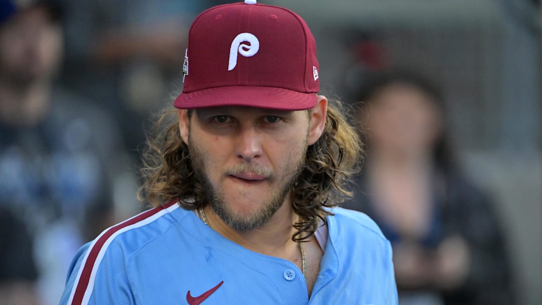 Oct 8, 2025; Los Angeles, California, USA; Philadelphia Phillies third baseman Alec Bohm (28) in the dugout during game three of the NLDS of the 2025 MLB playoffs against the Los Angeles Dodgers at Dodger Stadium. Mandatory Credit: Jayne Kamin-Oncea-Imagn Images Oct 8, 2025; Los Angeles, California, USA; Philadelphia Phillies third baseman Alec Bohm (28) in the dugout during game three of the NLDS of the 2025 MLB playoffs against the Los Angeles Dodgers at Dodger Stadium. Mandatory Credit: Jayne Kamin-Oncea-Imagn Images