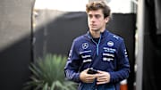 Oct 18, 2024; Austin, Texas, USA; Williams Racing driver Franco Colapinto (43) of Team Argentina  walks through the track entrance before practice for the 2024 US Grand Prix at Circuit of the Americas. Mandatory Credit: Jerome Miron-Imagn Images