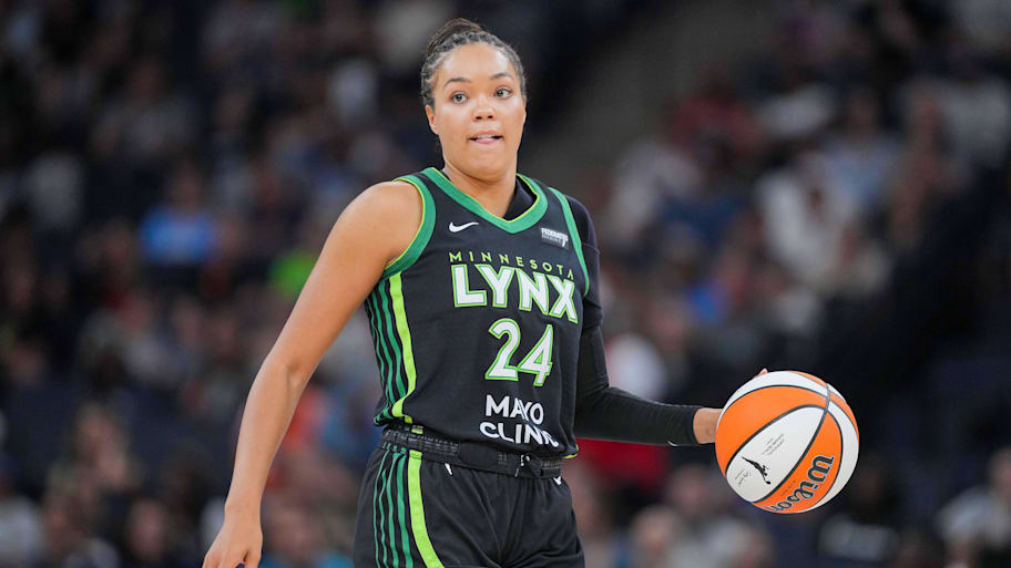 Napheesa Collier exited the Lynx blowout of the Aces after she rolled her ankle | Brad Rempel-Imagn Images
