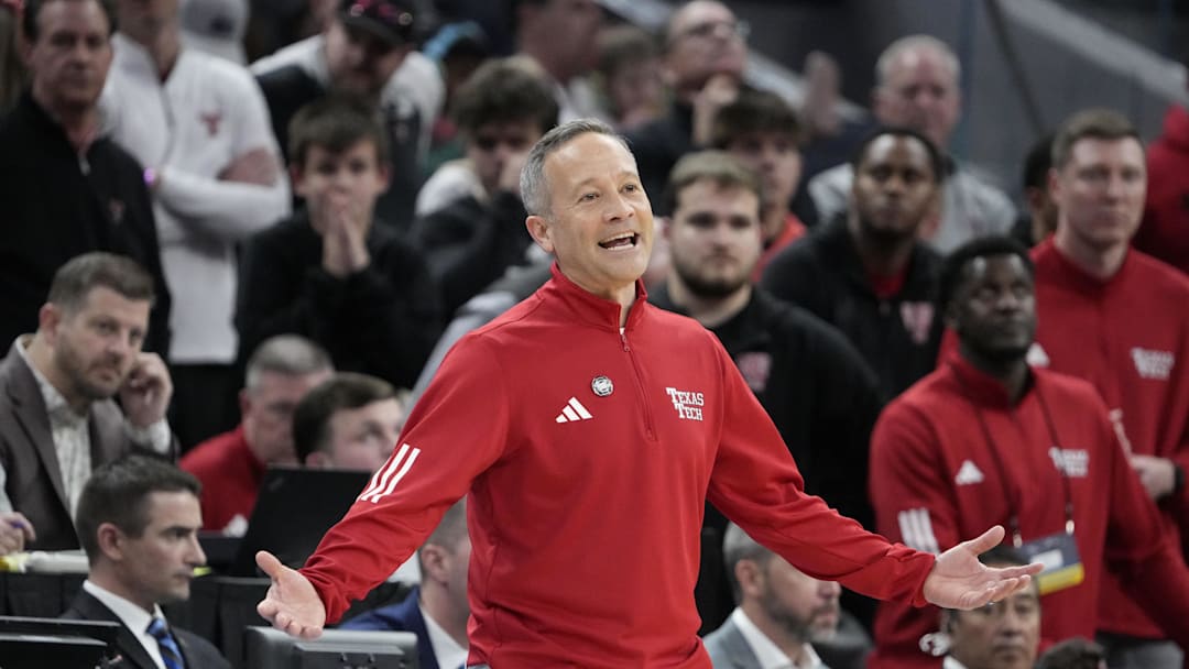 Texas Tech Red Raiders head coach Grant McCasland stands on the sidelines during the second half against the Florida Gators