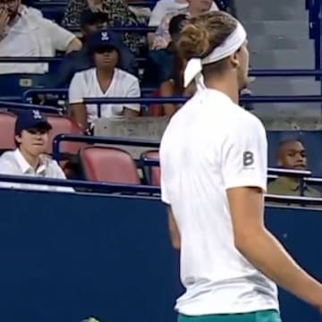 A heckler interrupted Zverev while he was attempting to serve for the match in Toronto. 