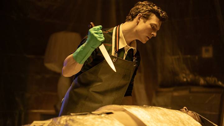 L-R: Patrick Gibson as Dexter Morgan and Jeff Daniel Phillips as Levi Reed in Dexter: Original Sin episode 6, season 1