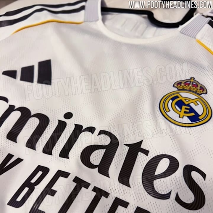 Un aperçu du maillot domicile du Real Madrid