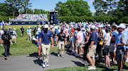 Scottie Scheffler walks to the 6th hole during the final round of the PGA Championship.