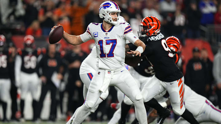 Josh Allen and the Bills face off against the Bengals in a highly anticipated playoff Josh Allen and the Bills face off against the Bengals in a highly anticipated playoff