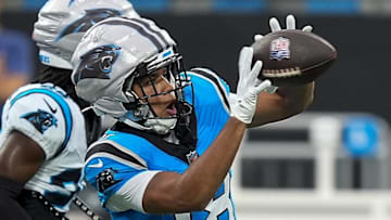 Carolina Panthers wide receiver Jalen Coker